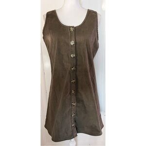 LA Relaxed • NWT Brown Corduroy Button-Down Dress